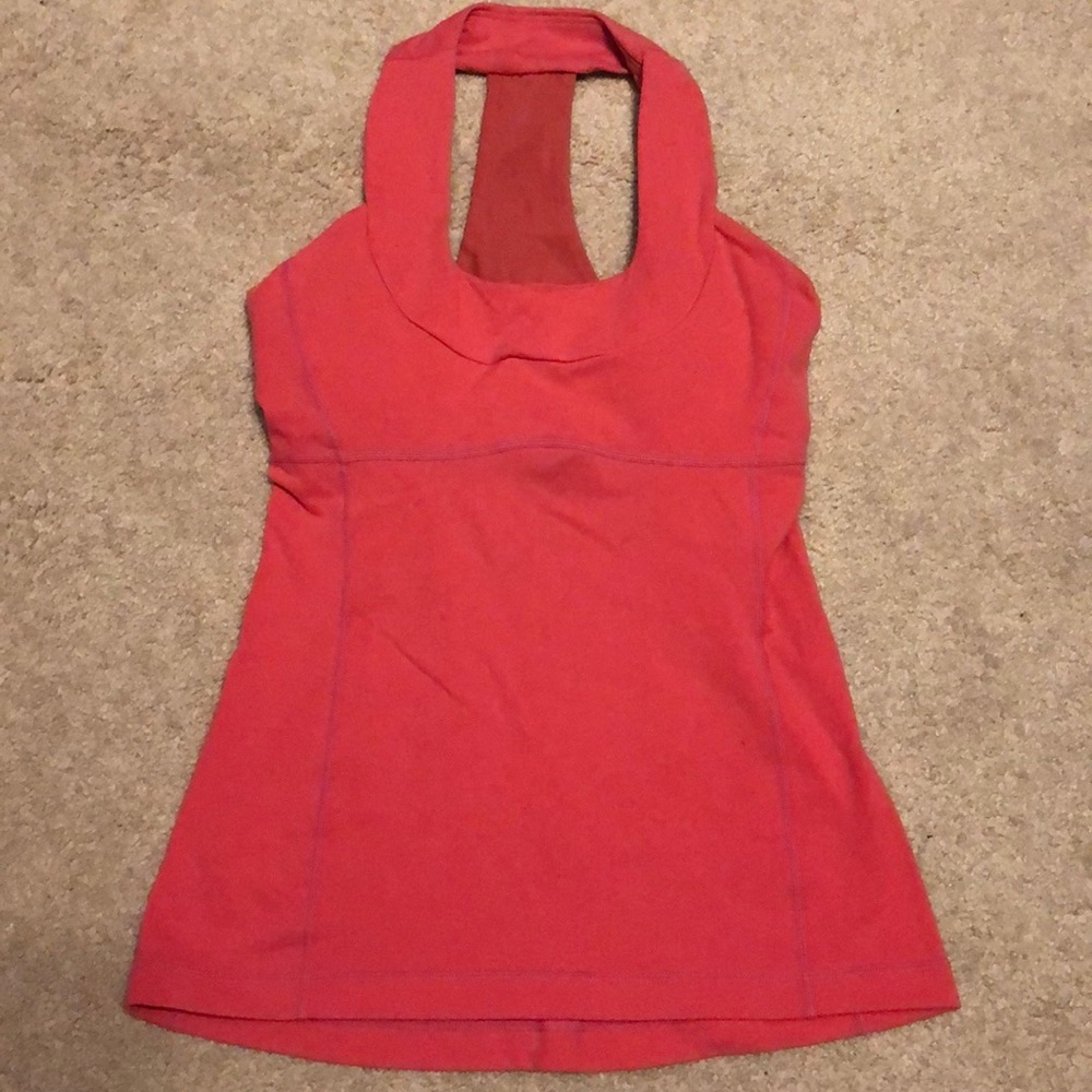 Pre-owned Size 4 Coral LuluLemon Athletic Top
